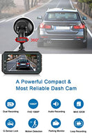 Dash Cam Front and Rear 3 inch Dashboard Camera Full HD 170° Wide Angle Backup Camera with Night Vision - Eco Trade Company