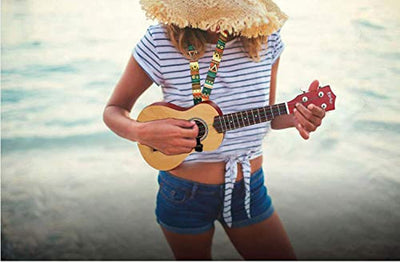 Soprano Ukulele Beginner Pack-21 Inch w/Rainbow String Gig Bag Fast Learn Songbook Digital Tuner All in One Kit - Eco Trade Company