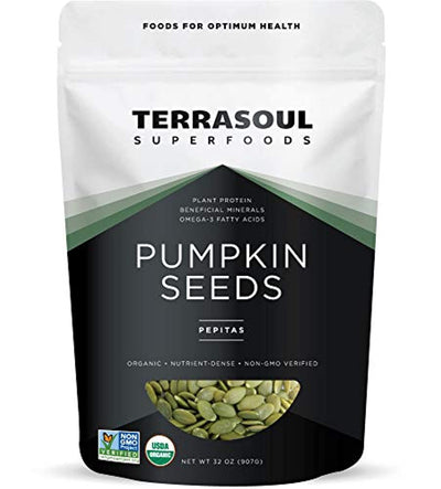Terrasoul Superfoods Organic Pumpkin Seeds, 2 Lbs - Premium Quality | Fresh | Raw | Unsalted - Eco Trade Company