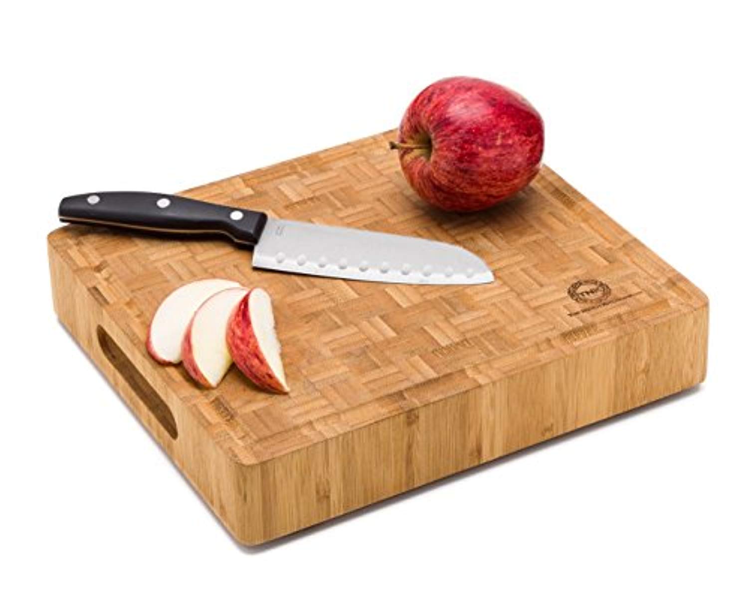 Small End Grain Bamboo Cutting Board, Antibacterial Butcher Block, Non-Slip - Eco Trade Company