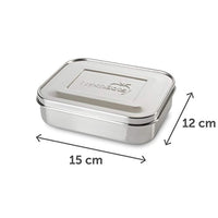 Stainless Steel Food Container - Three Sections for Snacks On the Go - Eco-Friendly, Dishwasher Safe, BPA-Free - Stainless Lid - All Stainless - Eco Trade Company