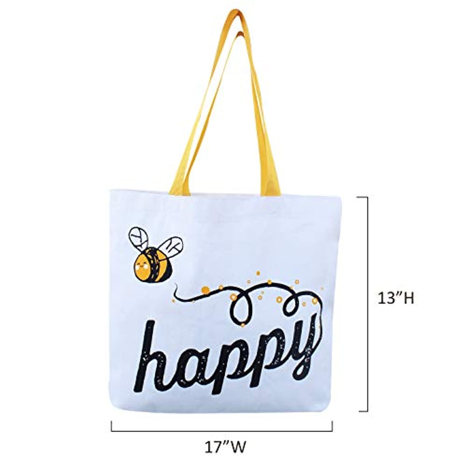 Tote Fashion Bag Reusable Grocery Bag Machine Washable and easily collapsible (Set of 2) Proudly Made in the USA - Eco Trade Company