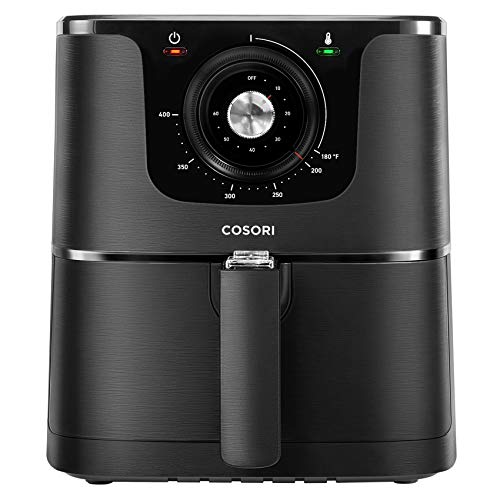 Air Fryer Large Hot Electric Oven Oilless Cooker Deluxe Temperature Knob Control, Nonstick, ETL Listed Basket, 3.7 QT-Mechanical - Eco Trade Company