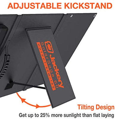 Jackery SolarSaga 60W Solar Panel for Explorer 160/240/500 and HLS290 as Portable Solar Generator, Portable Foldable Solar Charger for Summer Camping - Eco Trade Company