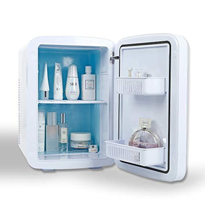 Mini Fridge Cooler and Warmer, for Skincare, Cosmetics, Breast Milk, Medications, 100% Freon-Free & Eco Friendly 15 Liter, Pearl White - Eco Trade Company