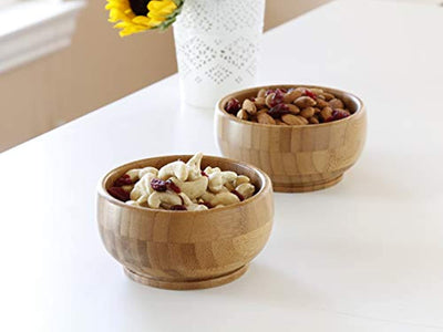Organic Bamboo Infant Feeding Bowls + Soft Tip Silicone Spoon Set, BPA Free - Eco Trade Company