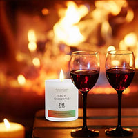 Big Candle in Luxury Matte White Glass Jar Soy Wax Eco-Friendly Clean Burn up to 80 hours - COZY CHRISTMAS Holiday Scent - Made in USA 10 oz - Eco Trade Company