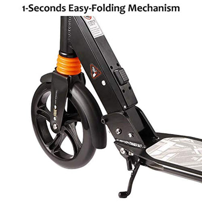 Kids,Adult Scooter with 3 Seconds Easy-Folding System, 220lb Folding Adjustable Scooter with Rear Brake and 200mm Large Wheels - Eco Trade Company