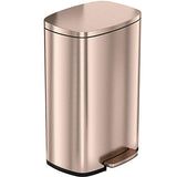 Stainless Steel Step Trash Can with Odor Control System, Pedal Garbage Bin for Kitchen, Office, Home - Silent and Gentle Open and Close - Eco Trade Company