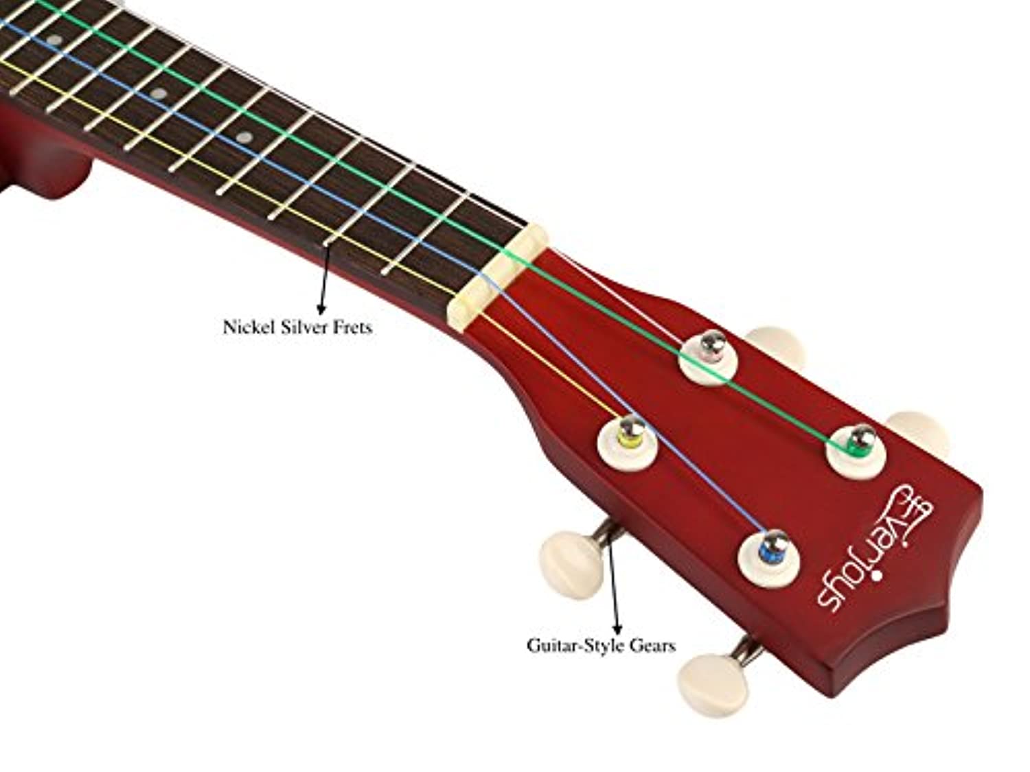 Soprano Ukulele Beginner Pack-21 Inch w/Rainbow String Gig Bag Fast Learn Songbook Digital Tuner All in One Kit - Eco Trade Company