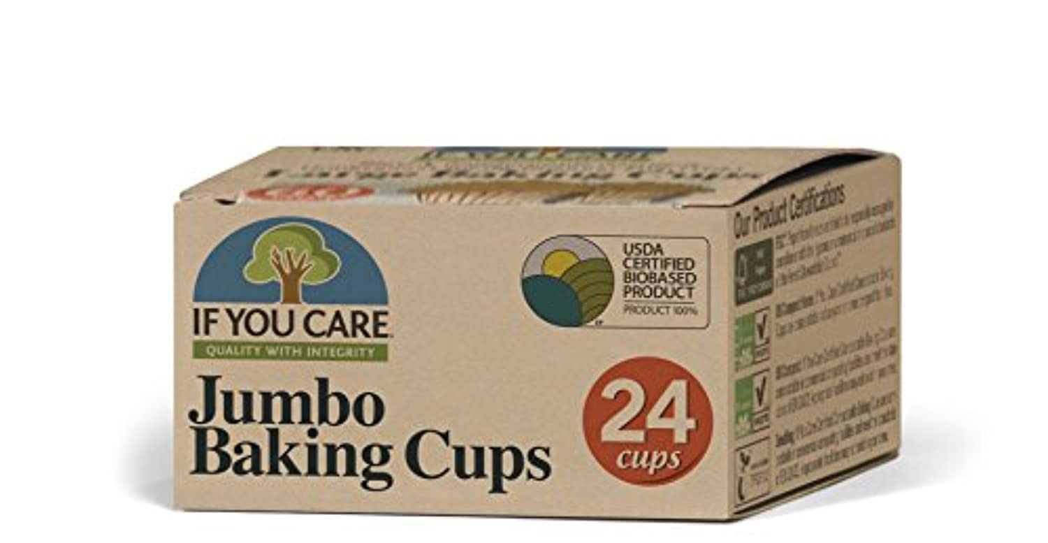 Jumbo Baking Cups, 24Count Packages Unbleached Totally Chlorine-free