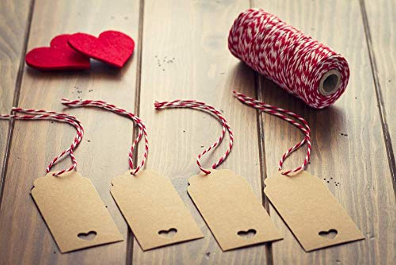 Cotton Bakers Twine Red & White 100M-328 Feet, Packing String,Decoration, Tying Cake, Boxes, DIY Crafts & Gift Wrapping - Eco Trade Company