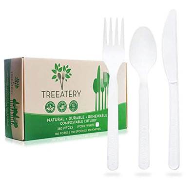 100% Compostable Cutlery Set, 380 Pack - Eco Trade Company