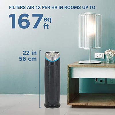 True HEPA Filter Air Purifier with UV Light Sanitizer, Eliminates Germs, Filters Allergies, Pollen, Smoke, Dust, Quiet 22 inch 4-in-1 Air Purifier - Eco Trade Company