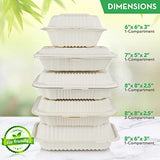 Eco Friendly to Go Containers - Non Soggy, Leak Proof, Disposable to Go Boxes Made from Cornstarch - Eco Trade Company