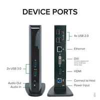 Plugable USB 3.0 Universal Laptop Docking Station Dual Monitor for Windows and Mac (Dual Video: HDMI and DVI/VGA/HDMI, Gigabit Ethernet, Audio, 6 USB Ports) - Eco Trade Company