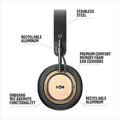 Exodus Over-Ear Wireless Headphone 30-Hour Battery Life 50mm Hi-Definition Premium Comfort Memory Foam Onboard Mic & Remote Functionality Quick Charge - Eco Trade Company
