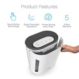 3-in-1 Air Purifier - True HEPA Filter & UV-C Sanitizer Cleans Air, Helps Alleviate Allergies, Eliminates Germs, Removes Pet Hair, Smoke & More - Eco Trade Company