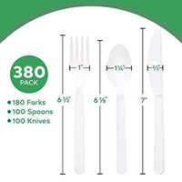 100% Compostable Cutlery Set, 380 Pack - Eco Trade Company