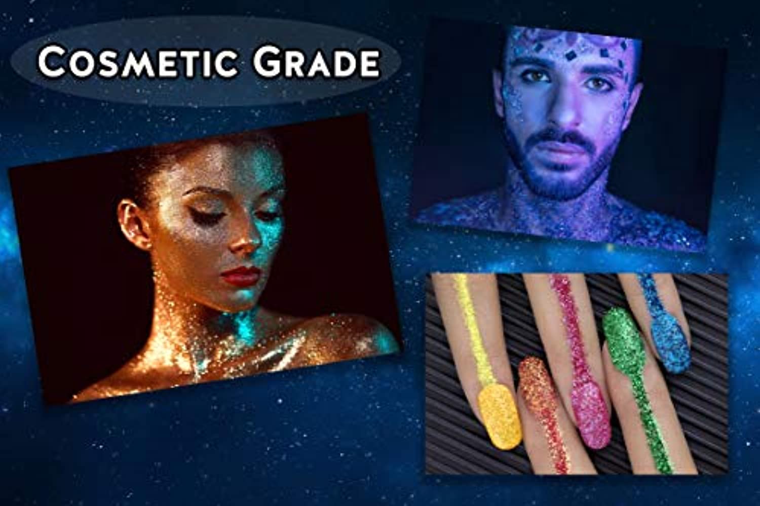 Gold Biodegradable Glitter 1/2 Ounce - Made from Plant Cellulose, Earth Friendly. Perfect for Crafts, DIY Projects, Cosmetics Made in USA - Eco Trade Company