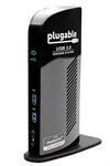 Plugable USB 3.0 Universal Laptop Docking Station Dual Monitor for Windows and Mac (Dual Video: HDMI and DVI/VGA/HDMI, Gigabit Ethernet, Audio, 6 USB Ports) - Eco Trade Company