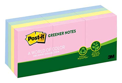 Post-it Greener Notes 100% Recycled Paper and a Plant-Based Adhesive - Eco Trade Company