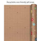 Bright and Bold Christmas Sustainable Kraft Wrapping Paper- Made in USA - Eco Trade Company