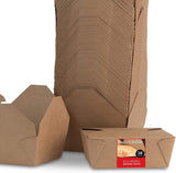 Microwaveable Kraft Brown Take Out Boxes Leak and Grease Resistant Food Containers - Recyclable to Go Containers for Restaurants - Eco Trade Company