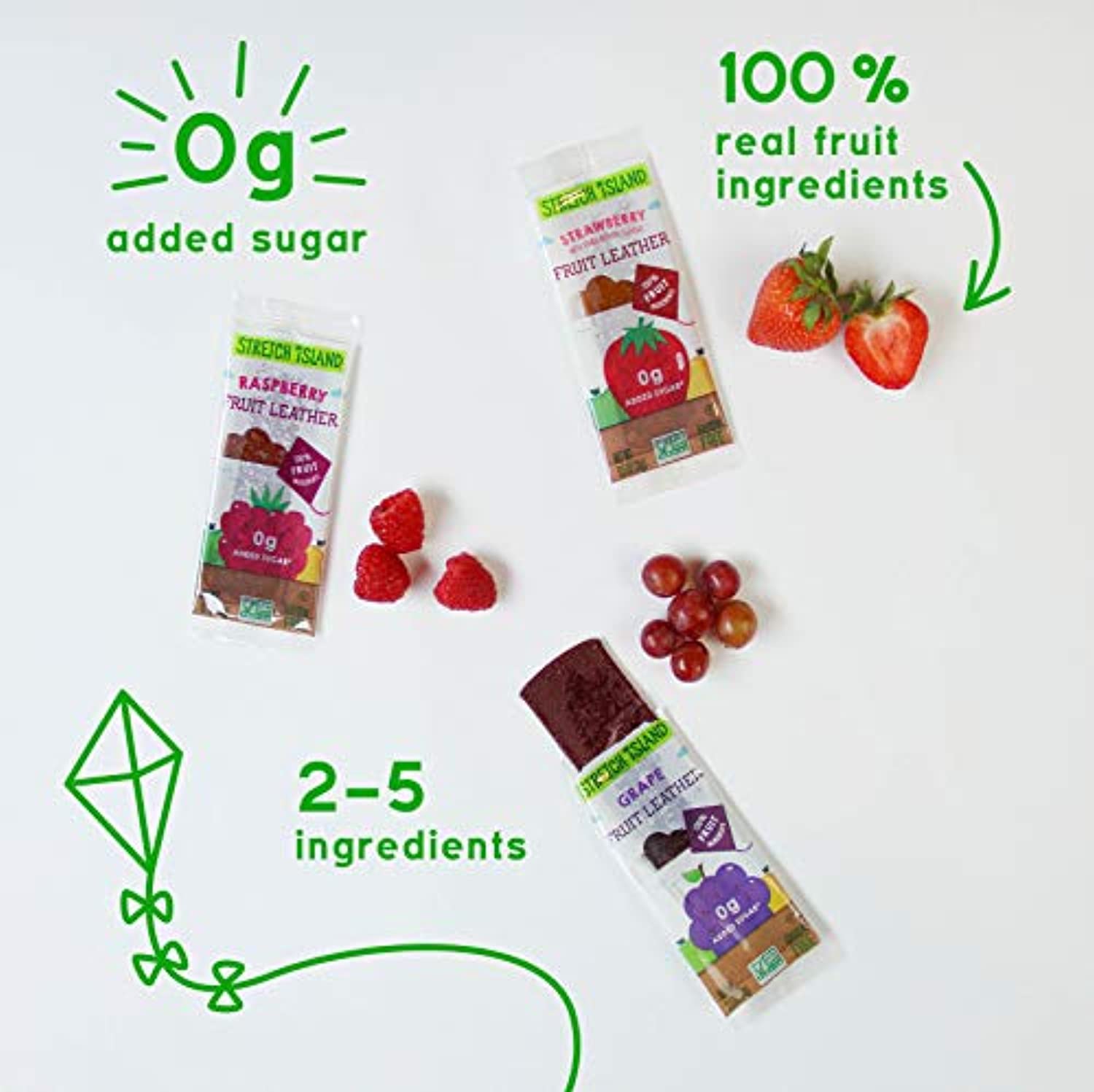Stretch Island Original Fruit Leather, Strawberry, 0.5 Ounce Leathers, 30 Count - Eco Trade Company