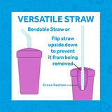2pk Straw Cups with Reversible Straws Plus 2 Bonus Replacement Straws | Eco Friendly Recycled HDPE Cup Base, Made in USA - Eco Trade Company