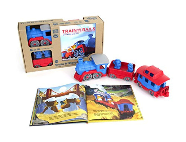 Green Toys Storybook Gift Set Includes Train & Storybook 100% Recycled Plastic - Eco Trade Company