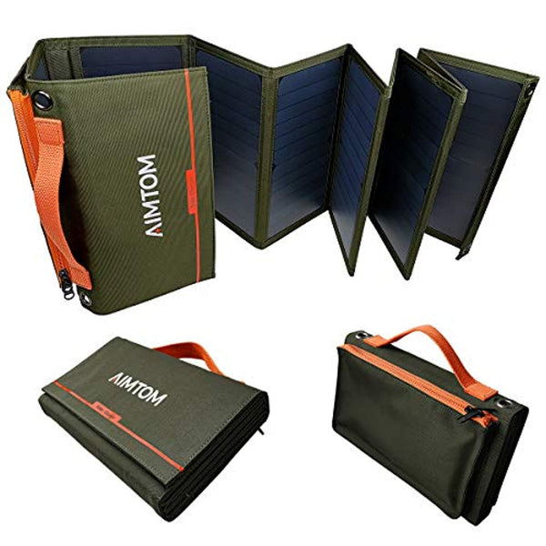 Portable Solar Charger – 60W Foldable Solar Panel with 5V USB and 18V DC for iPhone etc. 5-18V Devices Compatible with Solar Generators Power Stations - Eco Trade Company