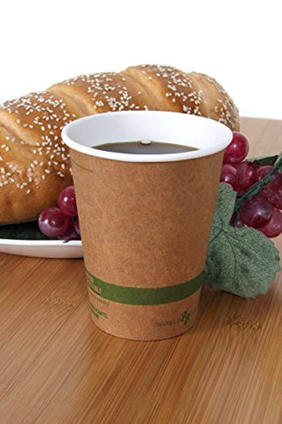 12oz Compostable Brown Coffee Cup - Robert McCabe Packaging