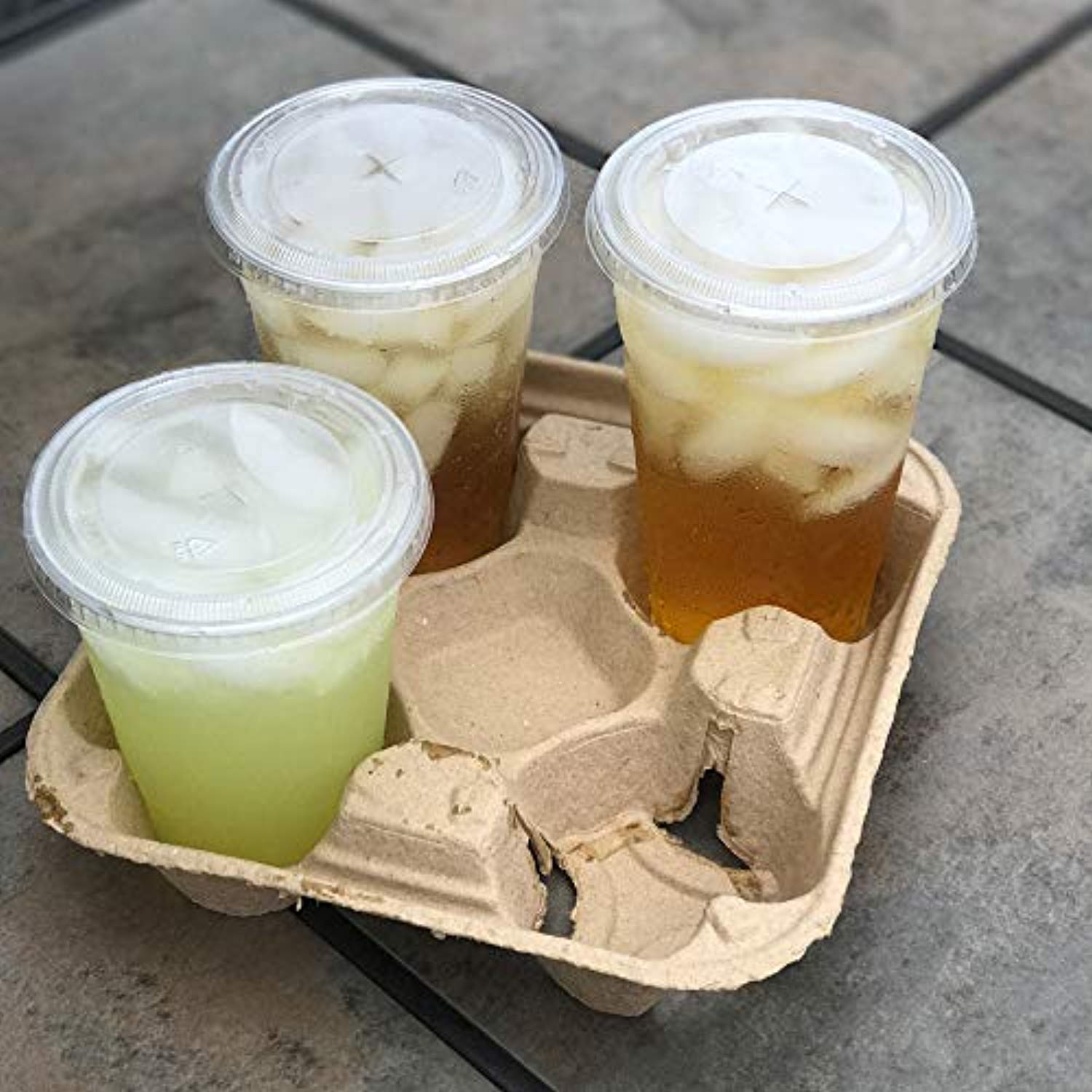 45 Pack Pulp Fiber Drink Carrier Tray - Compostable Stackable Ecofriendly - Eco Trade Company