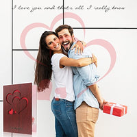 Handmade Walnut Wood Love Greeting Card - Eco Trade Company