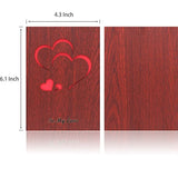 Handmade Walnut Wood Love Greeting Card - Eco Trade Company