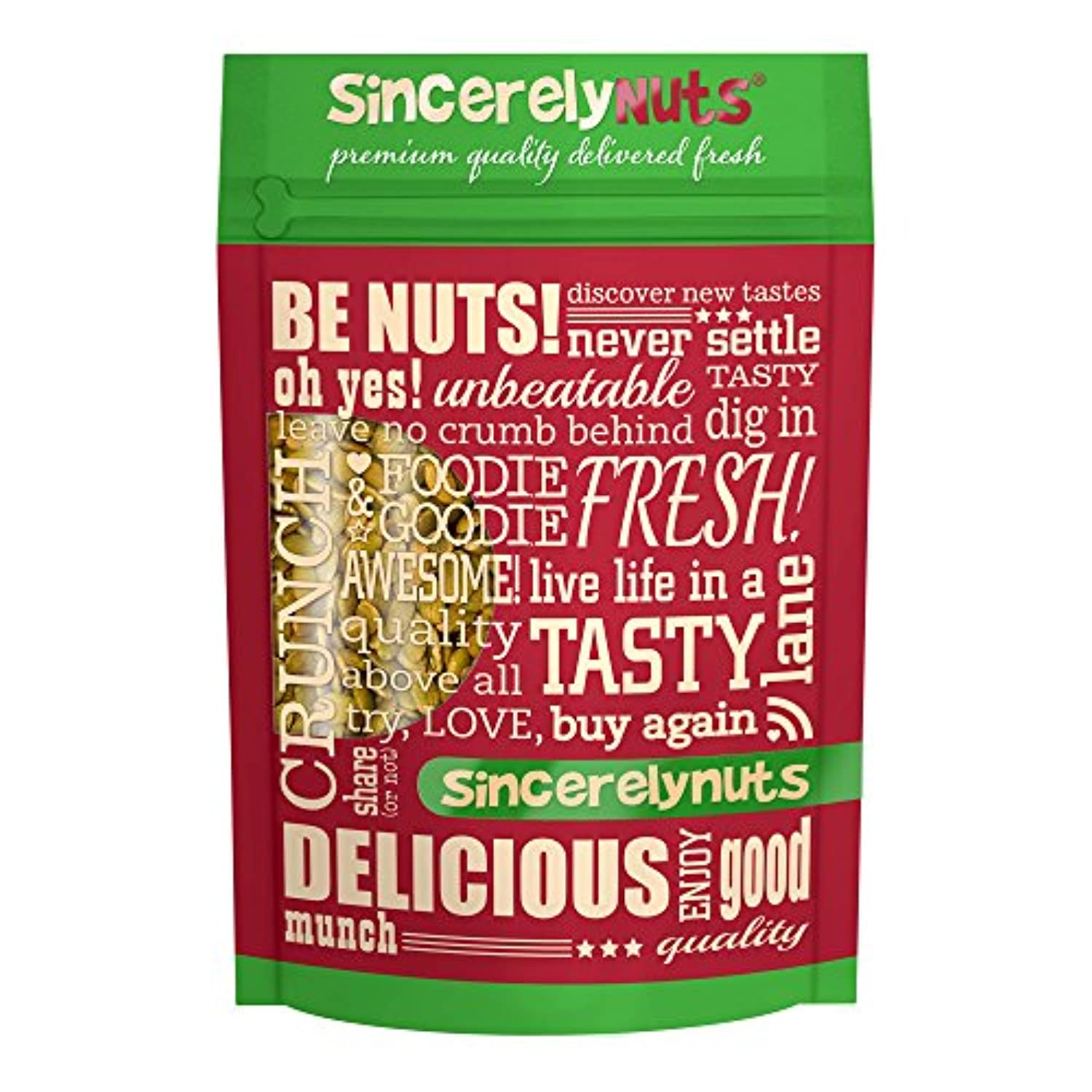 Sincerely Nuts Shelled Pepitas Pumpkin Seeds Salted - Eco Trade Company