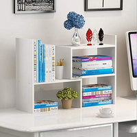 Wood Adjustable Desktop Storage Organizer Display Shelf Rack, Office Supplies Desk Organizer,Black - Eco Trade Company