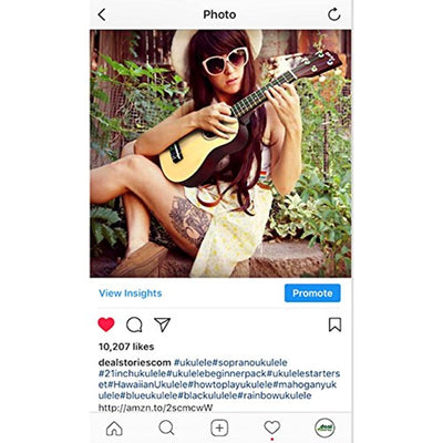 Soprano Ukulele Beginner Pack-21 Inch w/Rainbow String Gig Bag Fast Learn Songbook Digital Tuner All in One Kit - Eco Trade Company