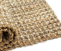 Jute Area Rug Hand Woven by Skilled Artisans, 100% Natural - Eco Trade Company