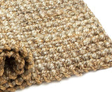 Jute Area Rug Hand Woven by Skilled Artisans, 100% Natural - Eco Trade Company