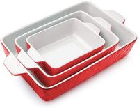 Bakeware Set, Rectangular Baking Pan Ceramic Glaze Baking Dish - Eco Trade Company