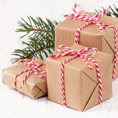 Cotton Bakers Twine Red & White 100M-328 Feet, Packing String,Decoration, Tying Cake, Boxes, DIY Crafts & Gift Wrapping - Eco Trade Company