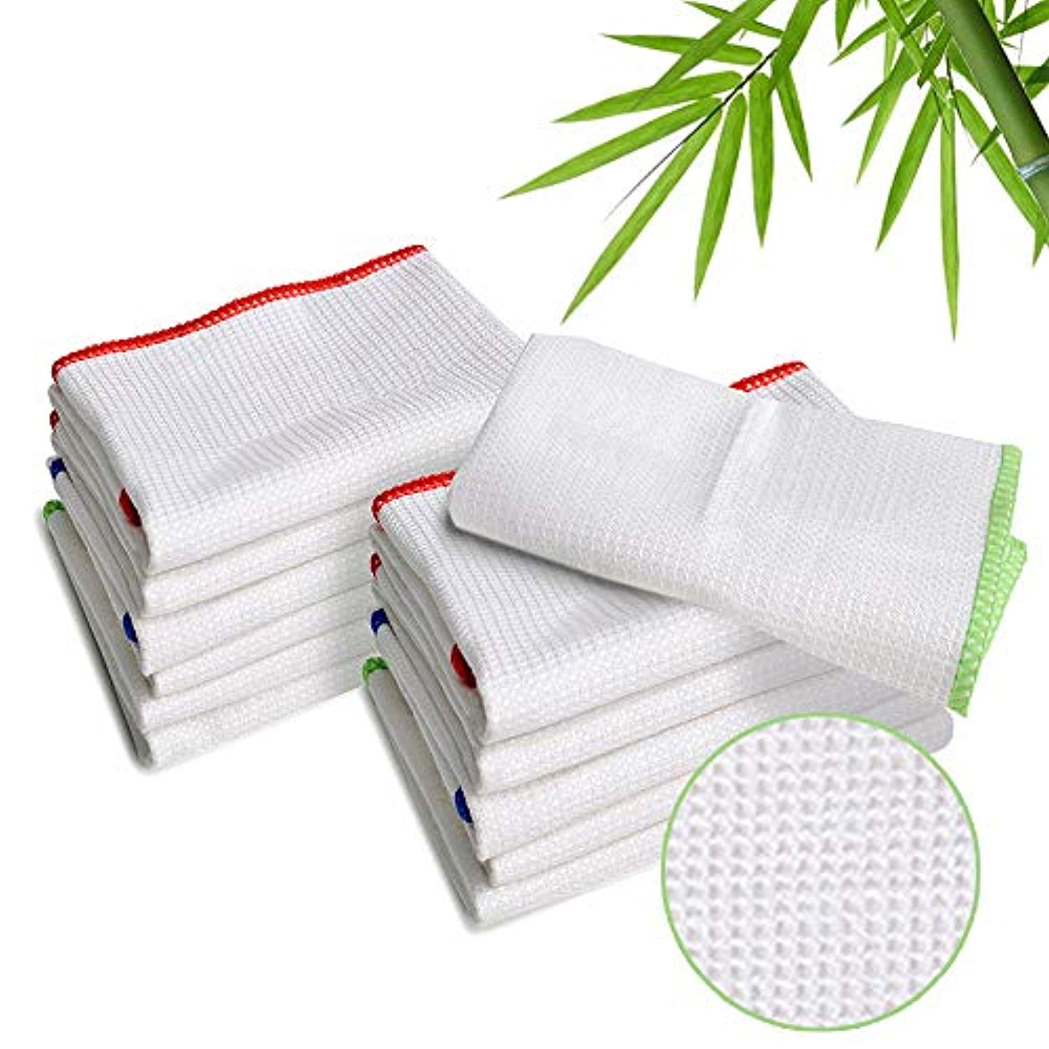 Dish Towels 100 Percent Cotton  Set of 4 for Drying and Kitchen