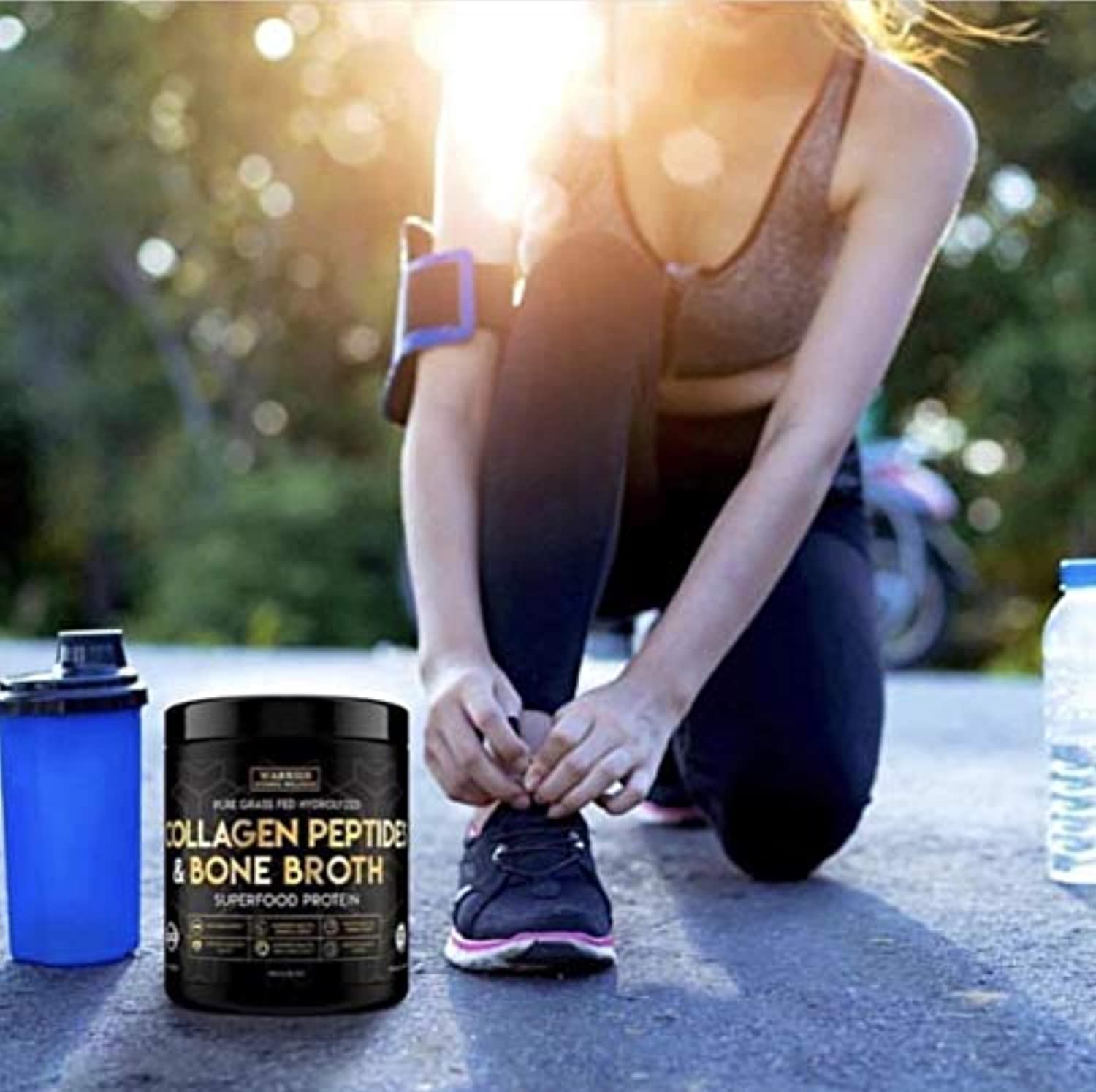 Collagen Peptides & Bone Broth, Pure Grass-Fed Hydrolyzed Collagen Powder Boost for Healthy Skin, Nails, Hair, Joints, Muscles - Eco Trade Company