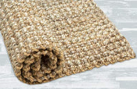 Jute Area Rug Hand Woven by Skilled Artisans, 100% Natural - Eco Trade Company