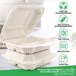 Eco Friendly to Go Containers - Non Soggy, Leak Proof, Disposable to Go Boxes Made from Cornstarch - Eco Trade Company