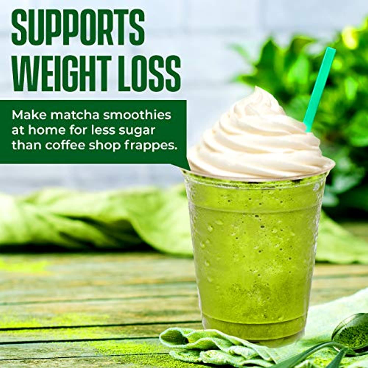 Kiss Me Organics Matcha Green Tea Powder - Organic Japanese Culinary Grade Matcha - Eco Trade Company