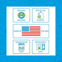 3pk 12 oz. Bowls, Made from Eco-Friendly Heavyweight Recycled Milk Jugs and Polypropylene, Made in USA - Eco Trade Company