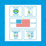 3pk 12 oz. Bowls, Made from Eco-Friendly Heavyweight Recycled Milk Jugs and Polypropylene, Made in USA - Eco Trade Company